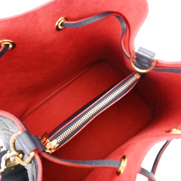 LOUIS VUITTON Monogram Empreinte Neo Noe Marine Rouge M45306 Women's Leather ... - Picture 8 of 12